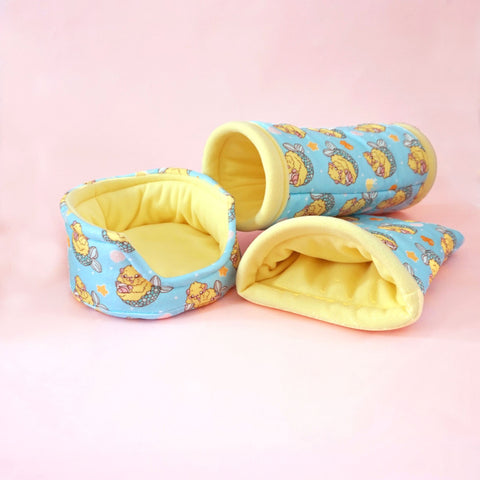 Mermaid Guinea Pig Fleece Beds