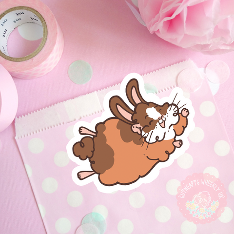 Easter Bunny Guinea Pig Vinyl Sticker