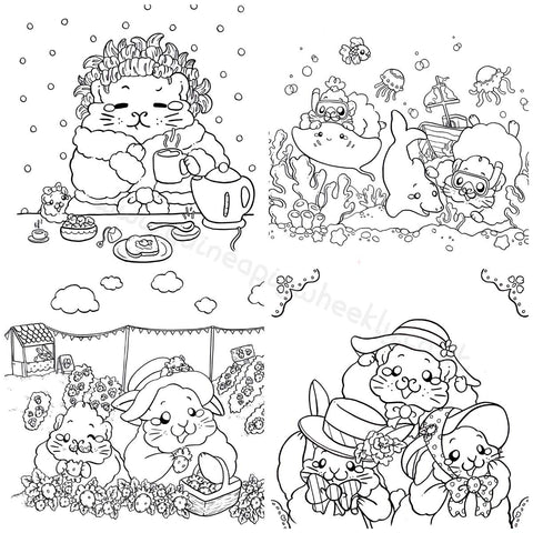The Magical Guinea Pig & Friends Colouring Book : Volume two - Guineapig Wheekly UK