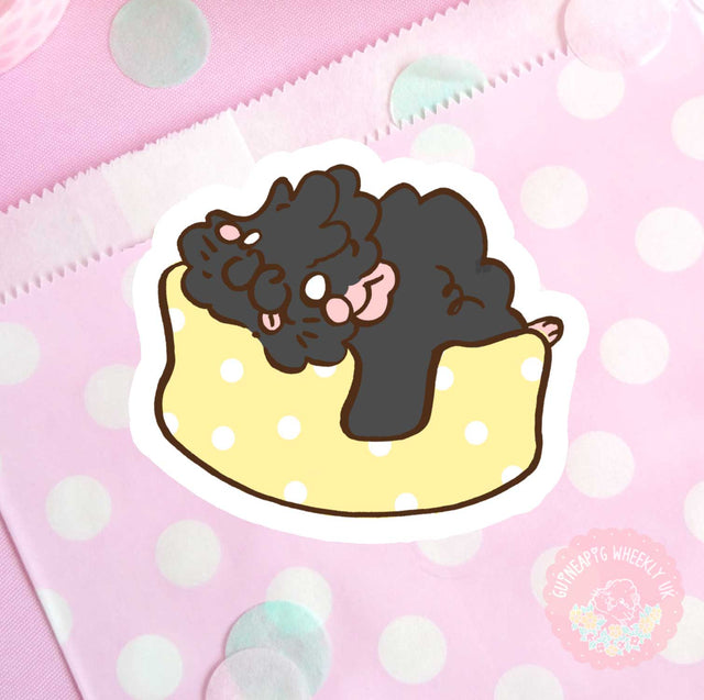 Snuggle Guinea Pig vinyl sticker