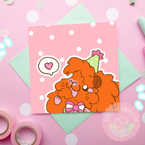Happy Birthday Card Peruvian guinea pig