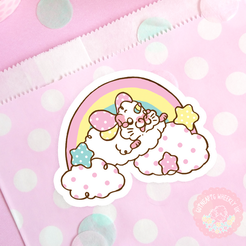 Unicorn piggie Guinea Pig vinyl sticker