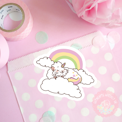 Unicorn cloud Guinea Pig Sticker