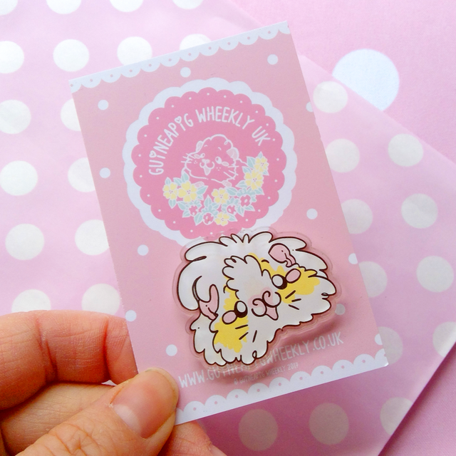 Cookie Guineapig Clear Pin