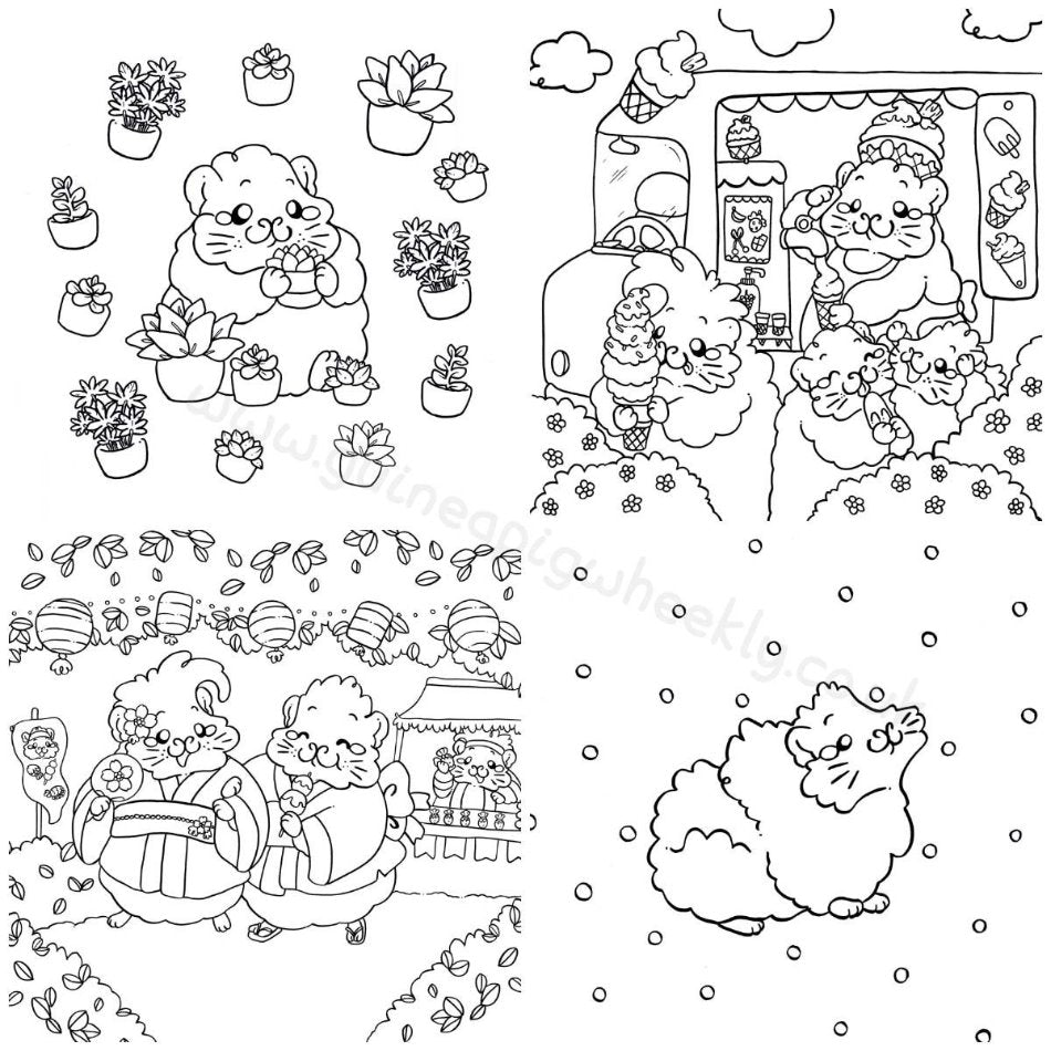 The Magical Guinea Pig & Friends Colouring Book : Volume two - Guineapig Wheekly UK