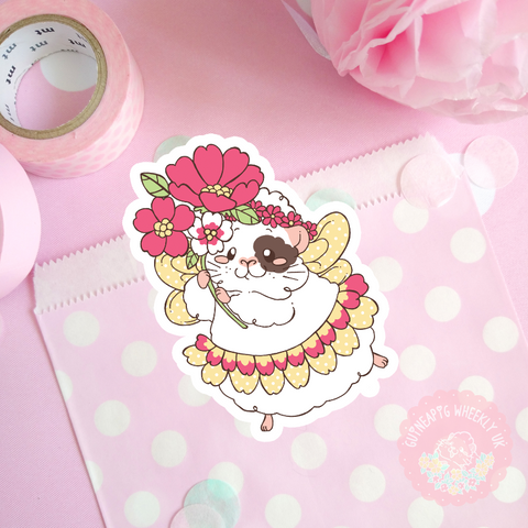 Fairy Guinea Pig Vinyl Sticker