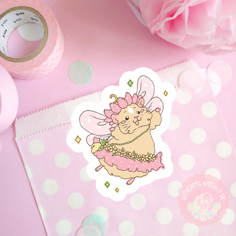 Fairy Guinea Pig Vinyl Sticker