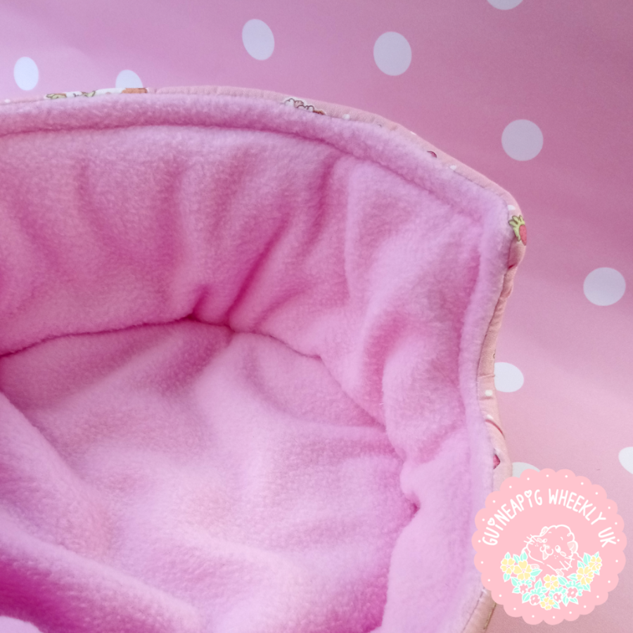 *New back in store* Strawberry Cuddle Cup Guinea Pig Bed - Guineapig Wheekly UK