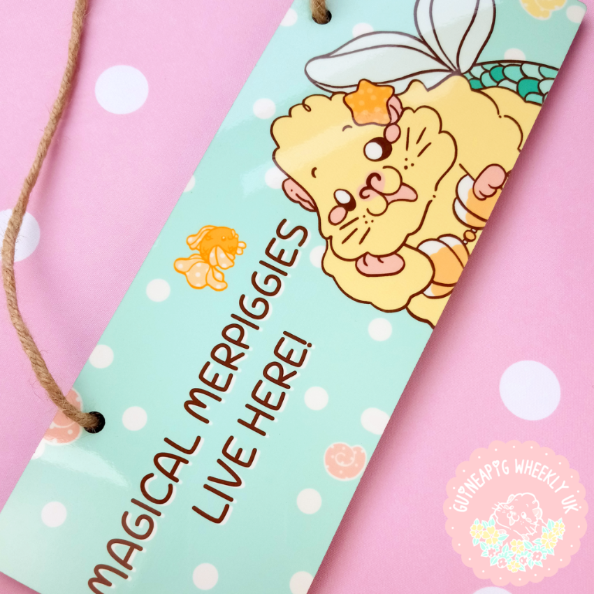 Merpiggie  Guinea pig Door Plaque Sign Home Decor - Guineapig Wheekly UK
